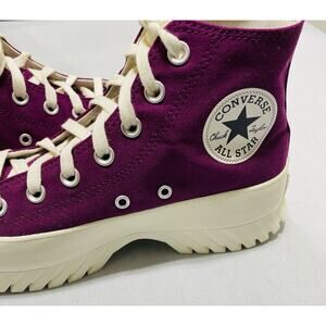 Converse All Star Men Sz 6 Sneaker Purple Maroon High Top Platform Women Sz 8